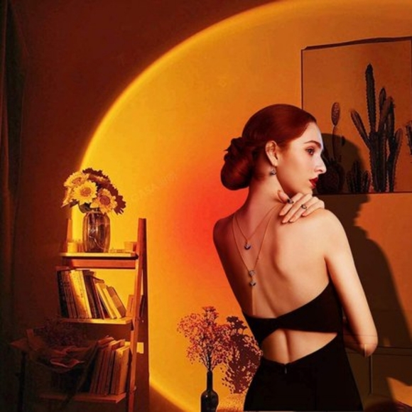 Sunset Lamp RGB Projection with Remote Control Atmosphere Lamp Backgound Deco - Picture 7 of 8